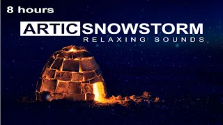 Blizzard Snowstorm & Arctic Howling Wind Sounds for Sleeping, Relaxing| Igloo Ambience Frozen Arctic