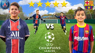 Kid MESSI vs Kid NEYMAR (BARCELONA vs PSG CHAMPIONS LEAGUE 2021) - Football Competition