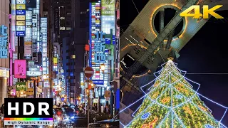 【4K HDR】Osaka Christmas Lights 2021 - Namba/Dotonbori/Umeda/Midosuji