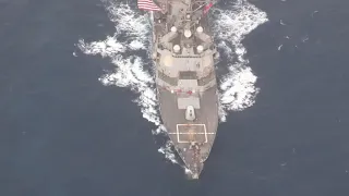 Navy Aircraft Carriers in Formation in the Mediterranean Sea