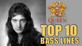 Top 10 Queen - John Deacon bass lines (With Tabs) By Chami's Arts