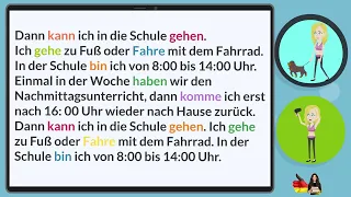 Mein Tagesablauf/ Deutsch lernen mit Dialogen