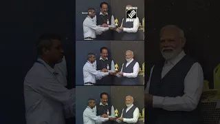 PM Modi meets ISRO scientists, congratulates them for the successful landing of Chandrayaan-3