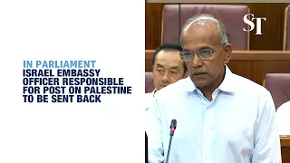 ‘Completely unacceptable’: Minister K. Shanmugam on Israeli embassy social media post