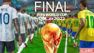 Brazil vs Argentina Final - FIFA World Cup 2022 QATAR Full Match HD - eFootball PES Gameplay