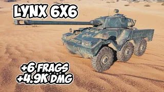Lynx 6x6 - 6 Frags 4.9K Damage - Almost 1 versus 4! - World Of Tanks