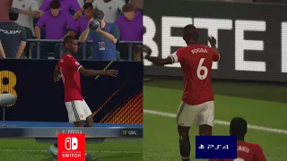 FIFA 18 Dab Celebration Nintendo Switch VS PS4 Comparison