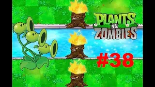 Plants vs  Zombies Let's Play part 38 Threepeater + torchwood