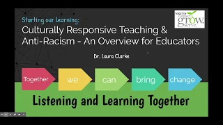 Culturally Responsive Teaching & Anti Racism: An Overview for Educators - Video 1 Welcome