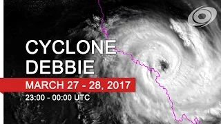 Cyclone Debbie Live Coverage - March 27, 23:00-00:00 UTC