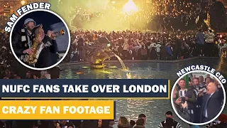 CRAZY FAN FOOTAGE - NUFC fans Take Over London - Carabao Cup final -  #NUFC #MUFC #carabaocup