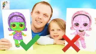 3 МАРКЕРА ЧЕЛЛЕНДЖ с ПАПОЙ 3 MARKER CHALLENGE with DADDY / Polinki For Kids