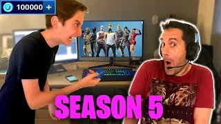 Crazy Dad spends £1000 on Fortnite Season 5!! (Prank Gone Wrong!) 😂