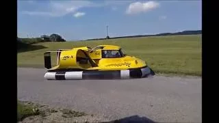 Homemade Hovercraft HS- X first test