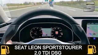 Seat Leon Sportstourer 2.0 TDI DSG - consumption on 130 km/h