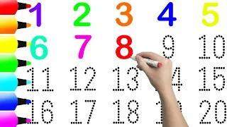 Counting Numbers | Write and Read Numbers | 12345 Learning for kids | 1-20 | 123 Counting for Kids.