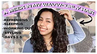 UPDATED WEEK IN MY WAVY CURLY HAIR (HOW I REFRESH, SLEEP-IN, WORKOUT-IN, STYLE WAVY/CURLY HAIR)