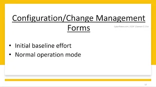 CCSP Domain 5| 5.4 Implement Operational Controls and Standards | Change/Configuration Management