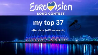 Eurovision 2023 - MY TOP 37 after show (with comments)