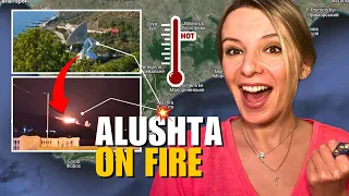 ALUSHTA ON FIRE: RUSSIA’S BIG COMMUNICATIONS CENTER DESTROYED Vlog 694: War in Ukraine