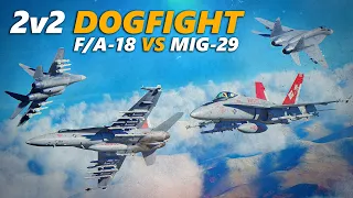 F/A-18C Hornet Vs Syrian Mig-29 Fulcrum 2v2 PvP Dogfight | Digital Combat Simulator | DCS |