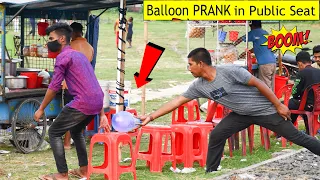 Popping Balloon Blast in Public Seat. PRANK | Part 9 | 4-Minute Fun