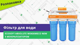 Фільтр для очищення питної води Ecosoft Absolute MO650MECO New з мінералізатором