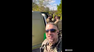 Soldier shows their Starlink from Elon Musk in Ukraine