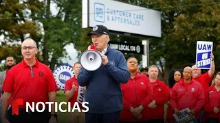 Biden visita a los trabajadores en huelga de GM, Ford y Stellantis en Michigan