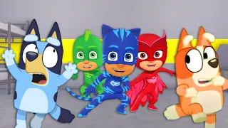 Bluey & Bingo Escape EVIL PJ MASKS PRISON!