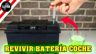 🔴 Cómo REPARAR, Revivir, Cargar o Recuperar BATERIA DE COCHE o auto 🔋🚘 Bateria sin mantenimiento