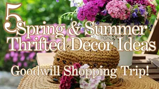 5 Thrifted Ideas For Your Home! Amazing Spring & Summer Decor Finds At Goodwill!  #diy