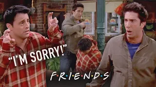 Ross & Joey Exchange Punches | FRIENDS