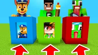 Minecraft PE : DO NOT CHOOSE THE WRONG PORTAL! (Unspeakablegaming, FuzionDroid & Chase Paw Patrol)