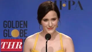 Golden Globes Winner Rachel Brosnahan Full Press Room Speech | THR