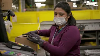 Working at an Amazon fulfillment center