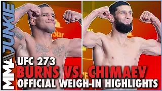UFC 273: Khamzat Chimaev, Gilbert Burns make weight with ease