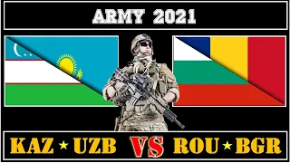 Узбекистан Казахстан VS Румыния Болгария 🇺🇿 Армия 2021 🚩 Сравнение военной мощи