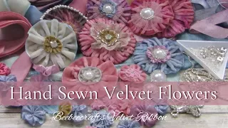 Hand Sewn Velvet Flowers