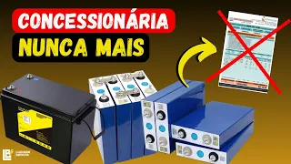 Quantas BATERIAS LiFePO4 eu preciso para NÃO PAGAR mais a CONTA DE LUZ ? | Energia solar