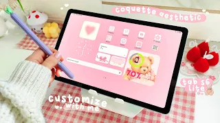 CUSTOMIZE MY TABLET WITH ME 💌 how I make my tab s6 lite aesthetic 🌷 COQUETTE AESTHETIC 🎀