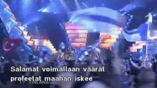 16:9 HQ · Eurovision 2006 Final · 17 FINLAND (Suomi) · Lordi · Hard Rock Hallelujah