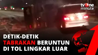 Begini Detik-detik Kecelakaan Mobil Beruntun di Tol Lingkar Luar Timur