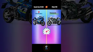 Ninja H2R Versus Suzuki Gsx R1000 Bike Comparison ⁉️😈 || konsi best hai! #h2r #shorts