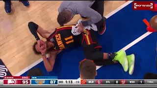 Derrick Rose Gets Choked Up After Trae Young Broke His Ankle With Season Ending Injury !