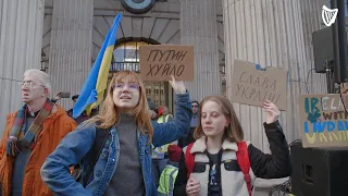 Huge crowds gather at Dublin's GPO to show solidarity with Ukrainians amid Russian invasion