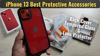 iPhone 13 Protective Accessories - Back Cover, Tempered Glass & Camera Lens Protector