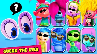 Guess the Characters by Their EYES | Joy Turns Sad?? | Inside Out 2, Trolls Band Together