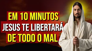 ⏰ OUÇA POR 10 MINUTOS! ORAÇÃO DA NOITE PARA JESUS LIBERTAR DE TODO O MAL | Ouça Enquanto Dorme