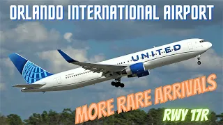 [4K] PLANE SPOTTING MORE RARE RUNWAY 17R LANDINGS ORLANDO INT'L AIRPORT PLANE ID 2/18/22